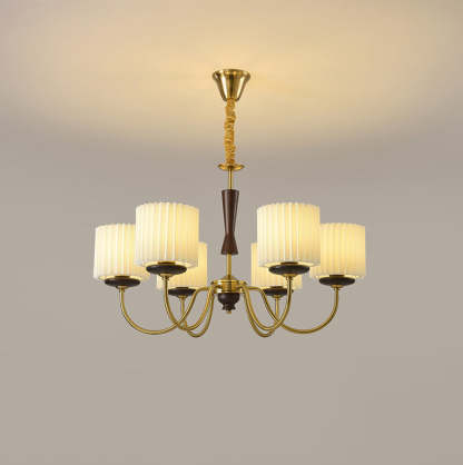 Traditional branch cylinder wood chandeliers