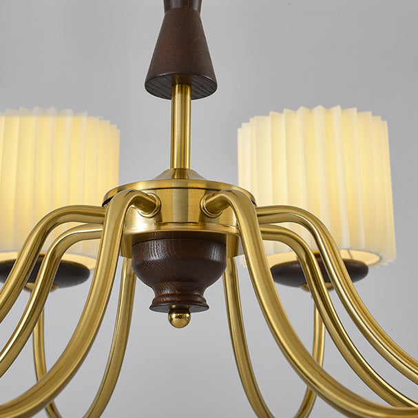 Wood traditional branch cylinder chandeliers