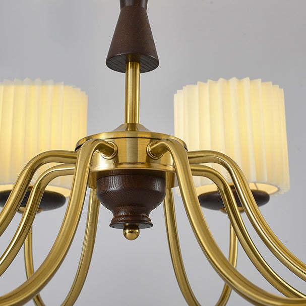 Wood traditional branch cylinder chandeliers