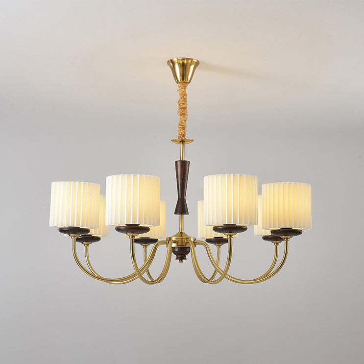 Traditional cylinder branch wood chandeliers, Lighom