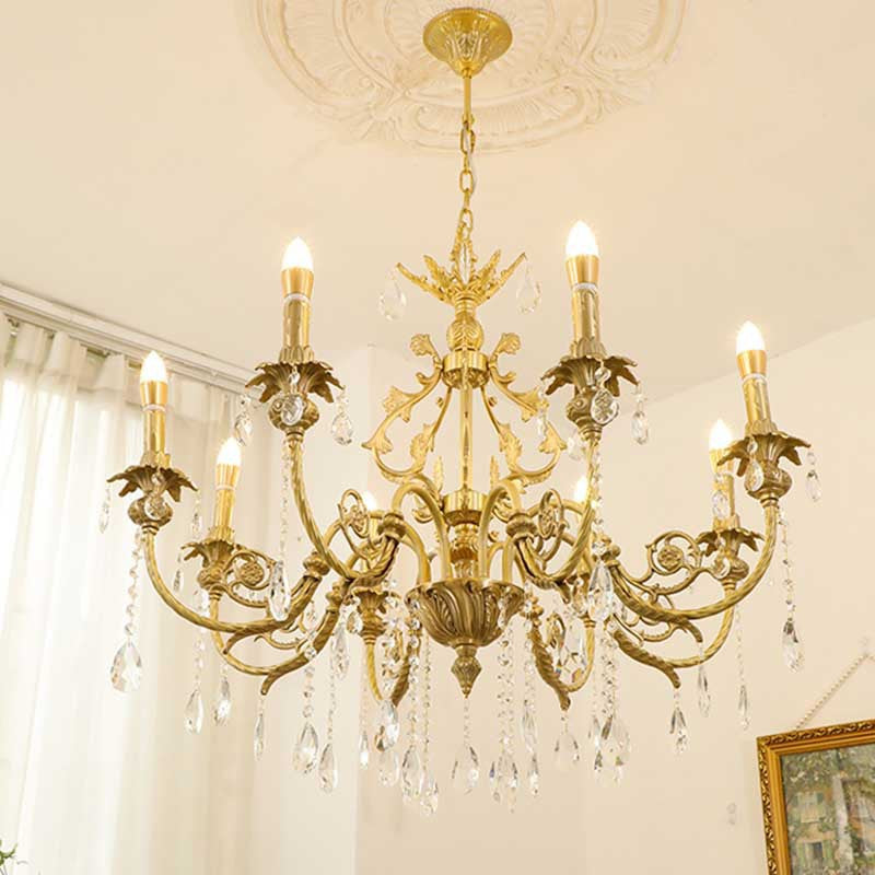 Candle brass chandeliers — 220V-240V (UK/AU)