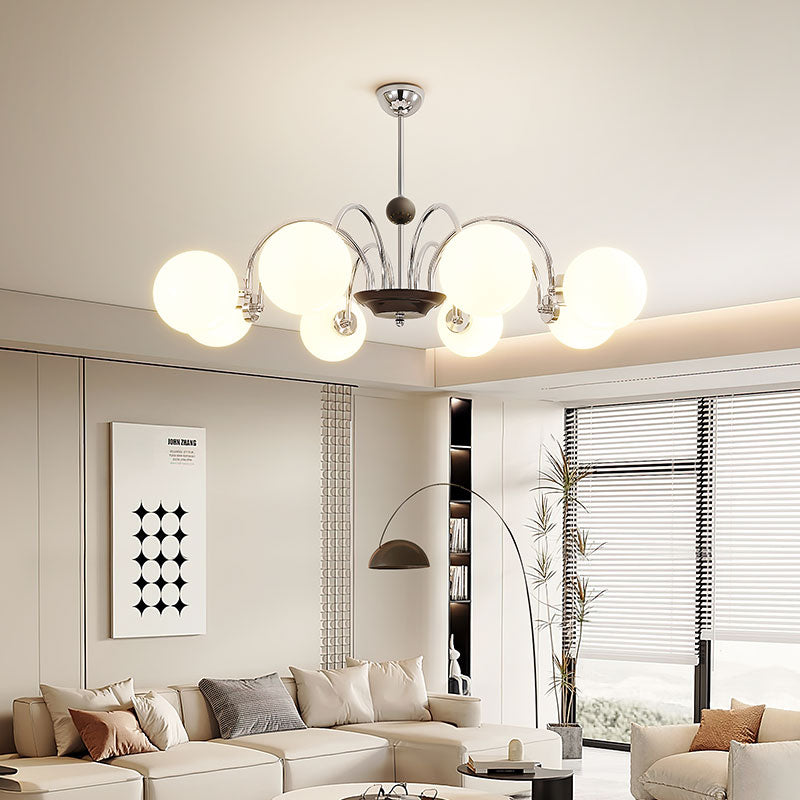 Nordic Metal Glass Round Chandelier — 3 / 220V-240V For UK/AU