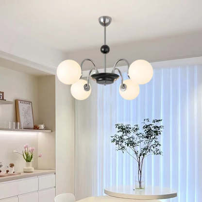 Nordic Metal Glass Round Chandelier