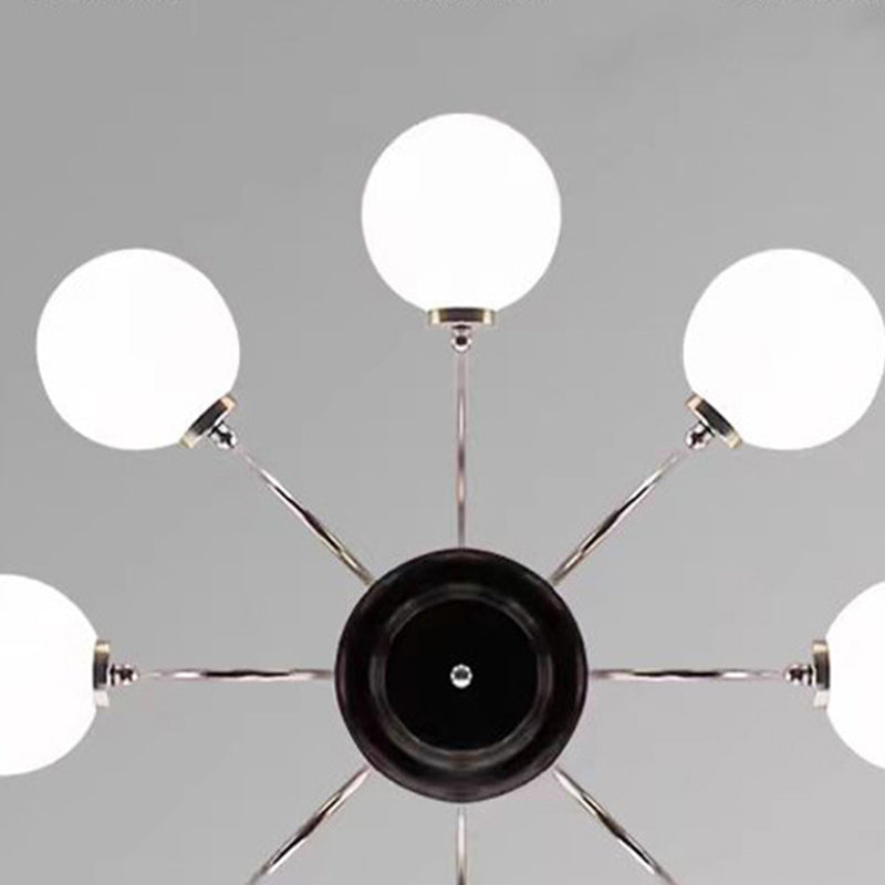 Nordic Metal Glass Round Chandelier