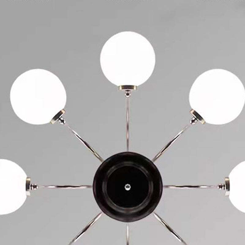 Nordic Metal Glass Round Chandelier