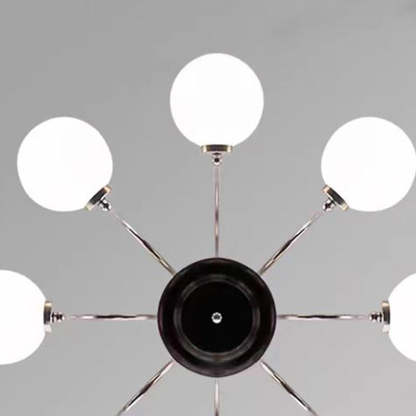 Nordic Metal Glass Round Chandelier