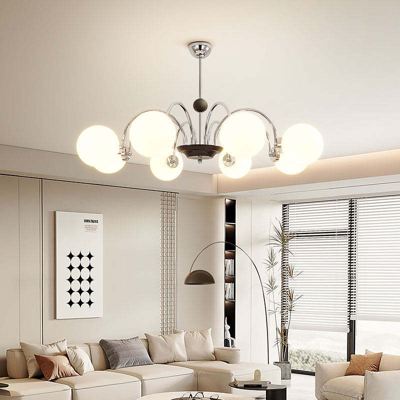 Nordic Metal Glass Round Chandelier — 3 / 220V-240V For UK/AU