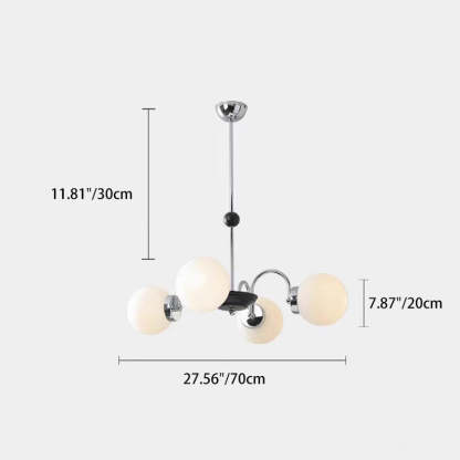 Nordic Metal Glass Round Chandelier — 5 / 110V-120V For US/CA