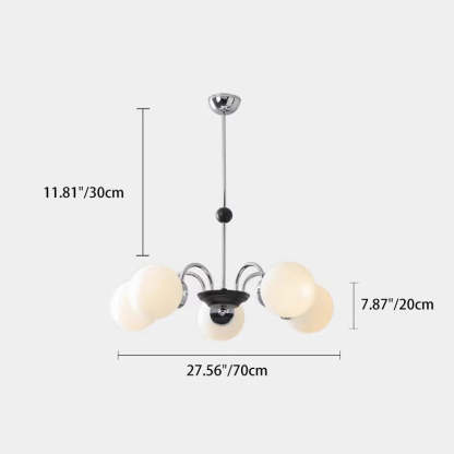 Nordic Metal Glass Round Chandelier — 5 / 220V-240V For UK/AU