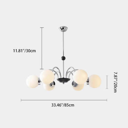Nordic Metal Glass Round Chandelier — 6 / 110V-120V For US/CA