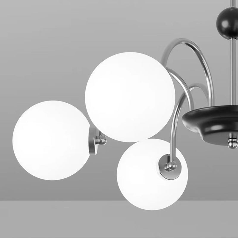 Nordic Metal Glass Round Chandelier