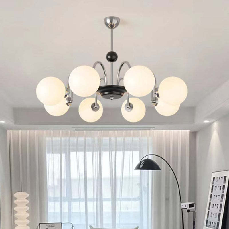 Nordic Metal Glass Round Chandelier