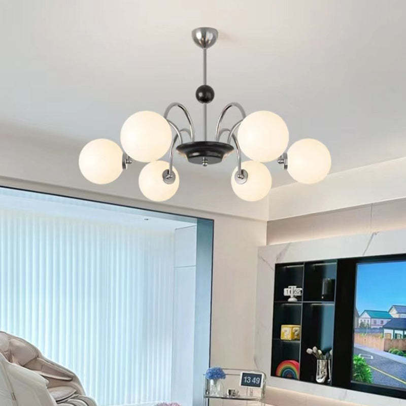 Nordic Metal Glass Round Chandelier