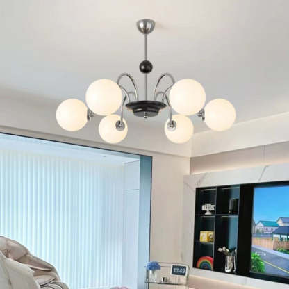 Nordic Metal Glass Round Chandelier