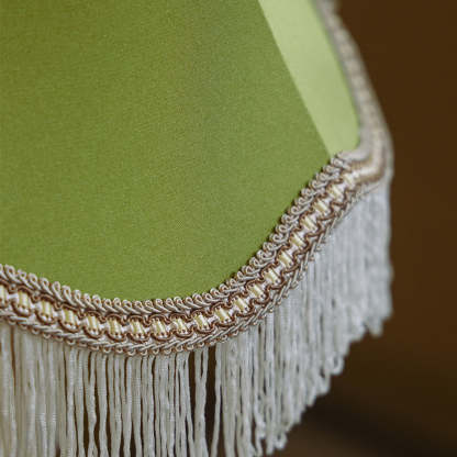 Vintage Brass Fabric Conical Table Lamp
