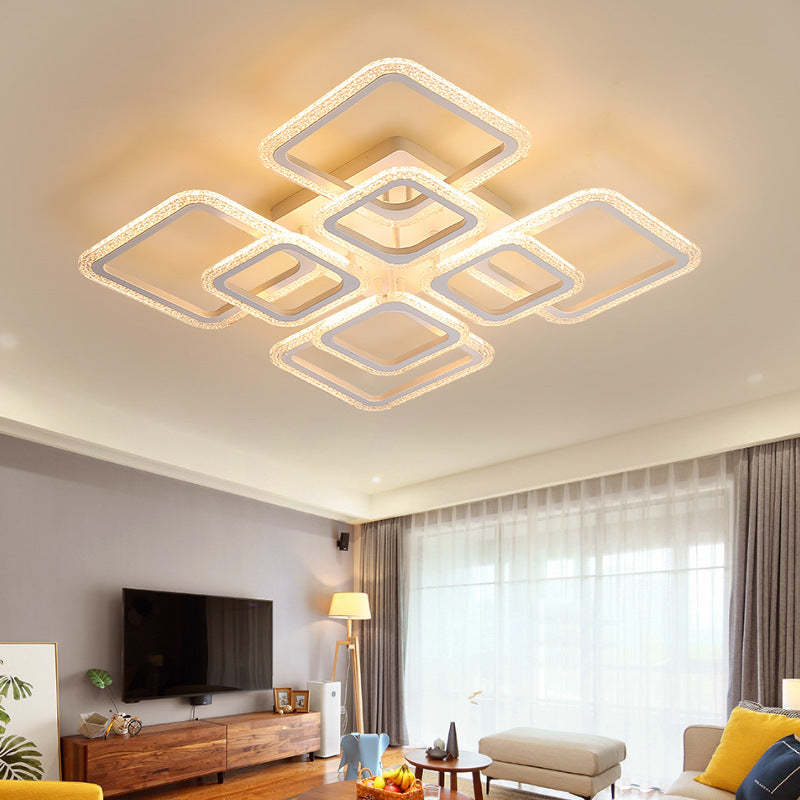 Minimalist Iron Semi-Flush Ceiling Light - Ww