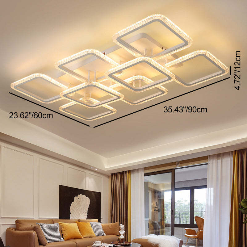 Minimalist Iron Semi-Flush Ceiling Light - Ww