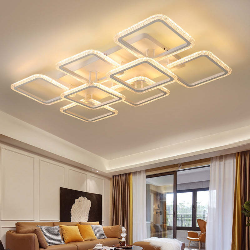 Minimalist Iron Semi-Flush Ceiling Light - Ww