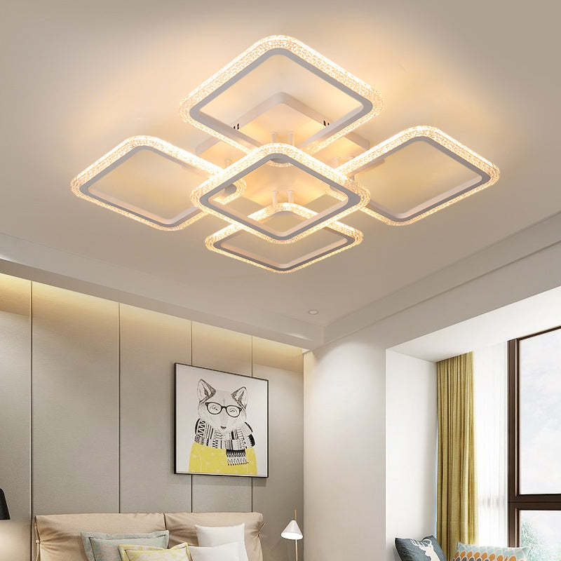 Minimalist Iron Semi-Flush Ceiling Light - Ww