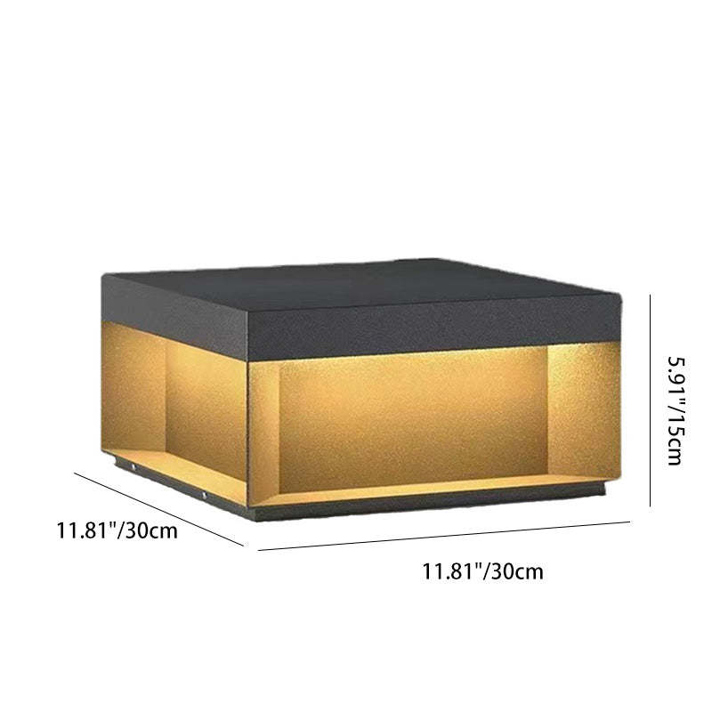 Minimalist Stainless Steel Square Solar LED Outdoor Light