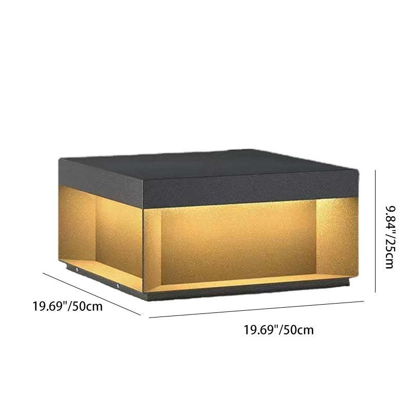 Minimalist Stainless Steel Square Solar LED Outdoor Light