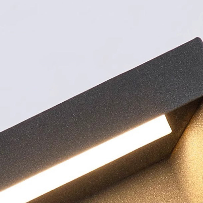 Minimalist Stainless Steel Square Solar LED Outdoor Light
