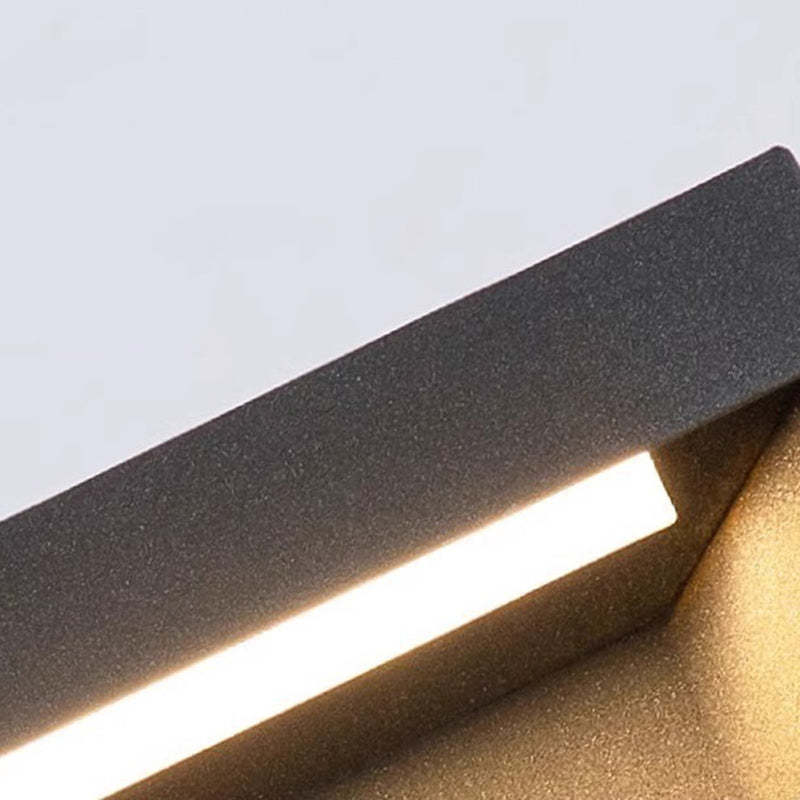 Minimalist Stainless Steel Square Solar LED Outdoor Light