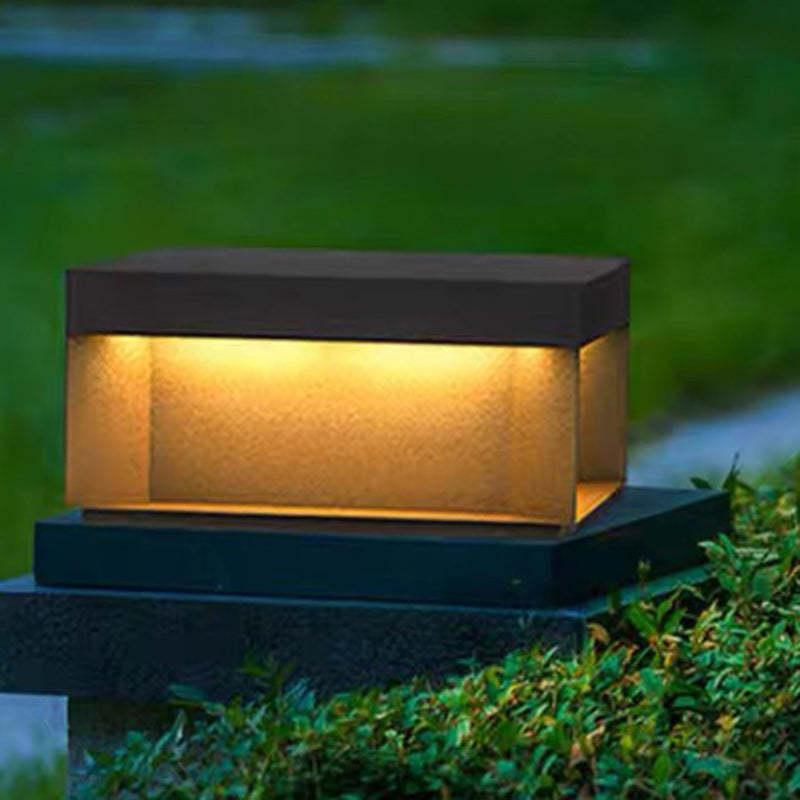 Minimalist Stainless Steel Square Solar LED Outdoor Light