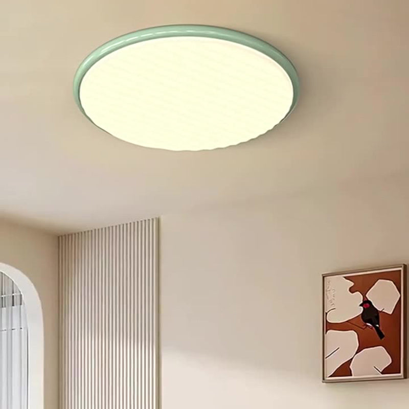 Nordic Iron Acrylic Round LED Flush Mount Light