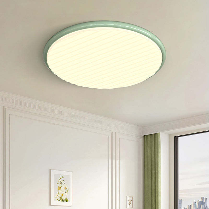 Nordic Iron Acrylic Round LED Flush Mount Light