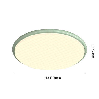 Nordic Iron Acrylic Round LED Flush Mount Light