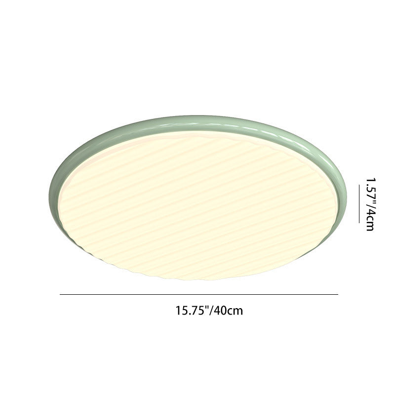 Nordic Iron Acrylic Round LED Flush Mount Light