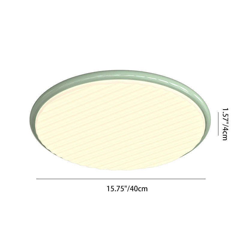 Nordic Iron Acrylic Round LED Flush Mount Light