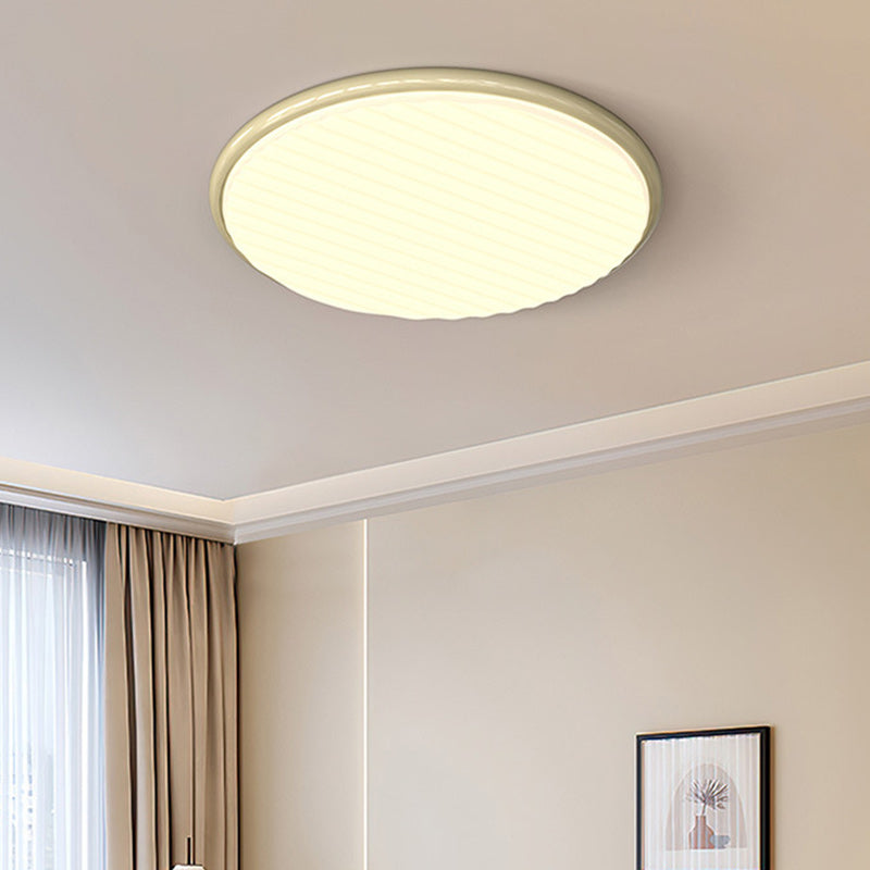 Nordic Iron Acrylic Round LED Flush Mount Light