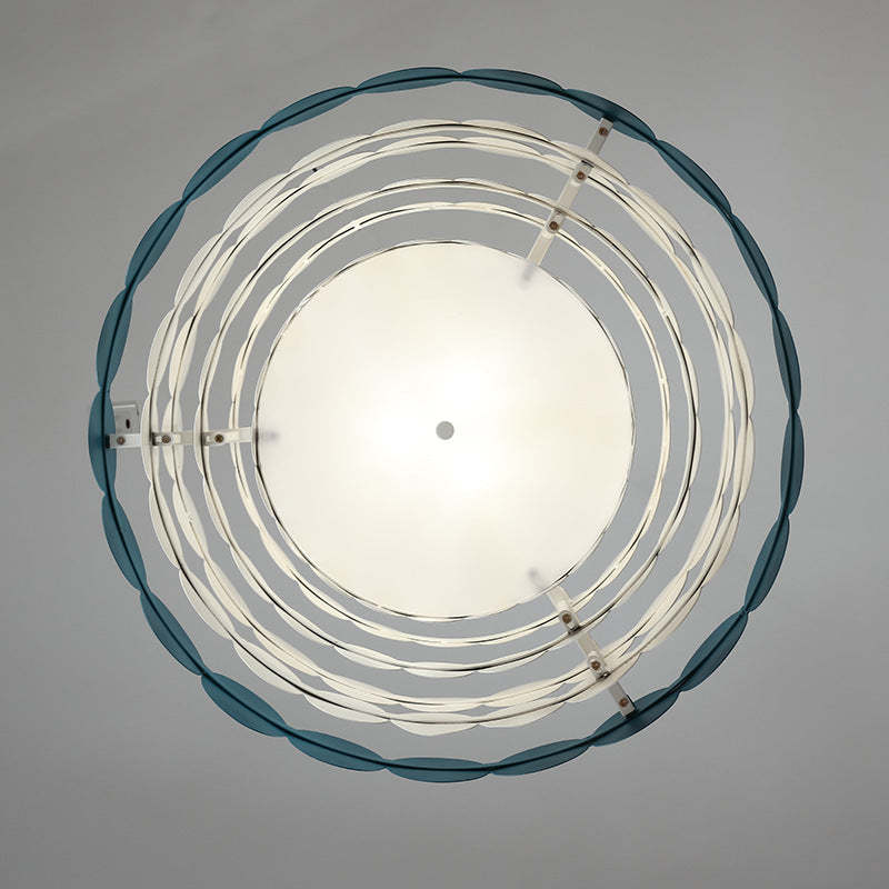 Contemporary Iron Oval Adjustable Rod Chandelier