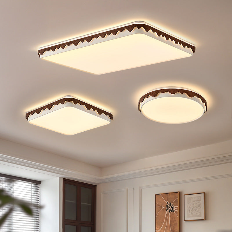 Lighom geometric acrylic flush mount lighting for bedroom — A - Round / 220V-240V (UK/AU)