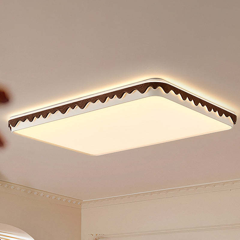 Vintage Iron Acrylic Geometric LED Flush Mount Light