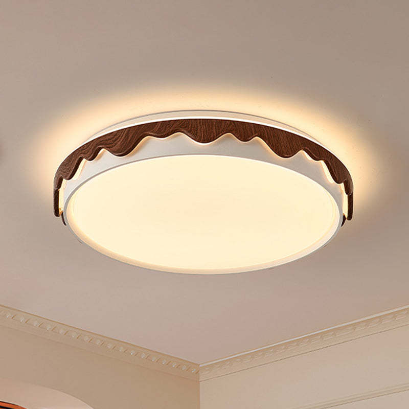 Vintage Iron Acrylic Geometric LED Flush Mount Light