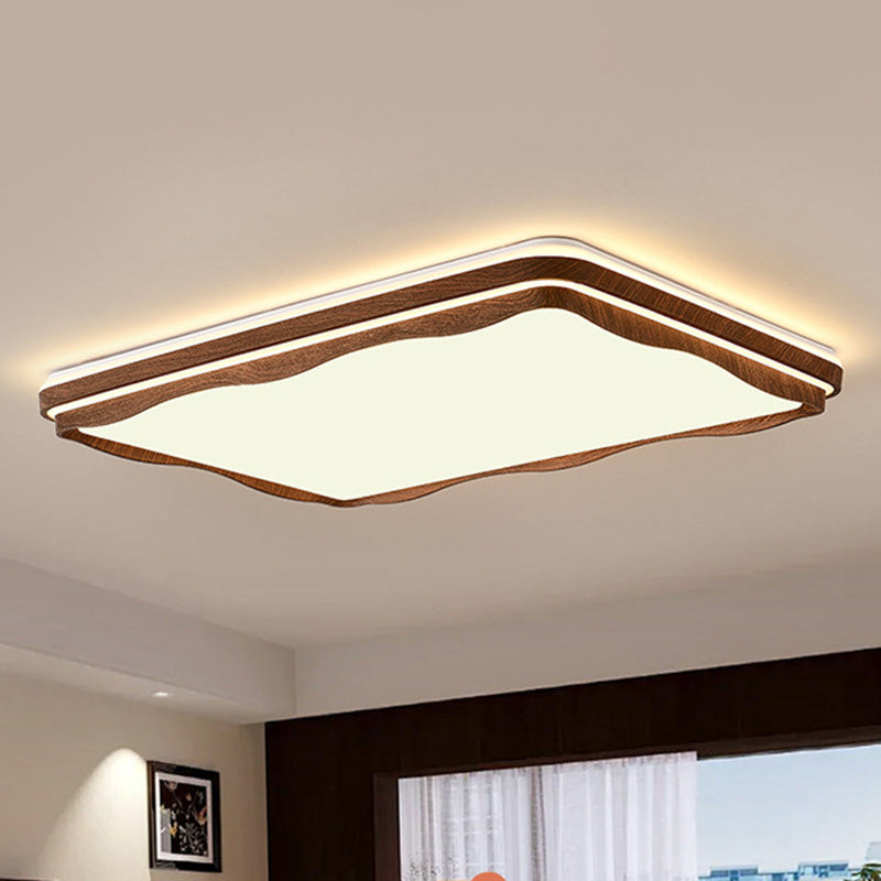 Vintage Iron Acrylic Geometric LED Flush Mount Light
