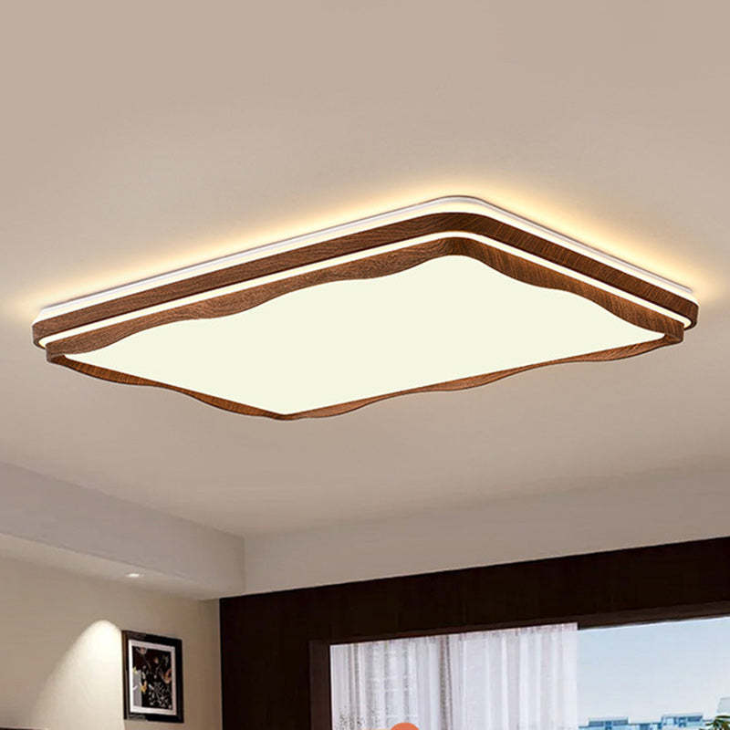 Vintage Iron Acrylic Geometric LED Flush Mount Light