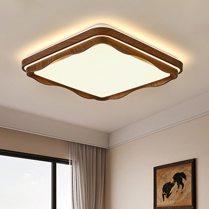 Vintage Iron Acrylic Geometric LED Flush Mount Light