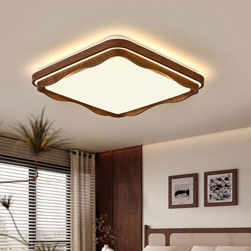 Vintage Iron Acrylic Geometric LED Flush Mount Light