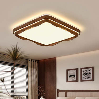 Vintage Iron Acrylic Geometric LED Flush Mount Light