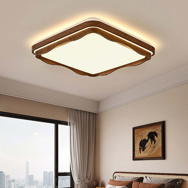 Vintage Iron Acrylic Geometric LED Flush Mount Light