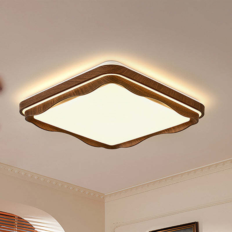 Vintage Iron Acrylic Geometric LED Flush Mount Light