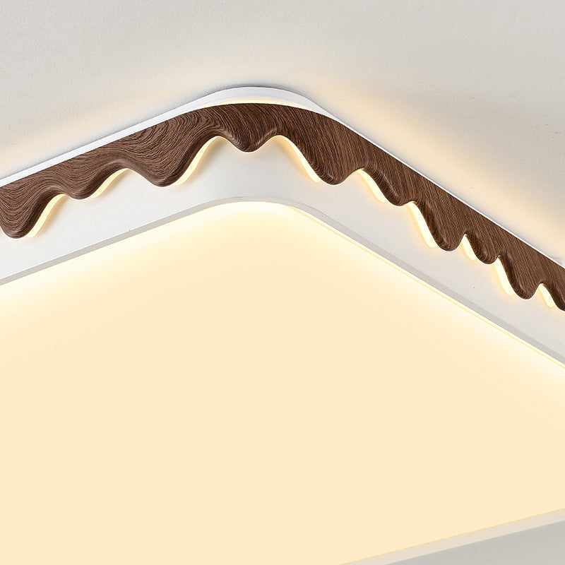 Vintage Iron Acrylic Geometric LED Flush Mount Light