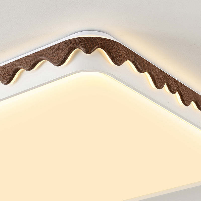 Vintage Iron Acrylic Geometric LED Flush Mount Light