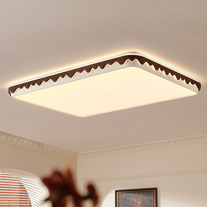 Vintage Iron Acrylic Geometric LED Flush Mount Light