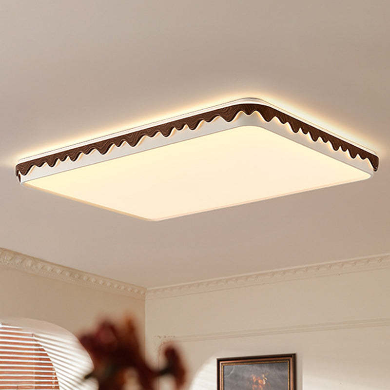Vintage Iron Acrylic Geometric LED Flush Mount Light