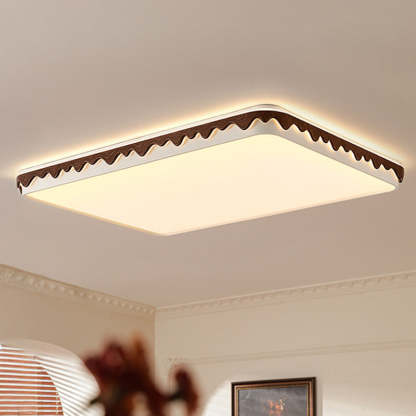 Vintage Iron Acrylic Geometric LED Flush Mount Light